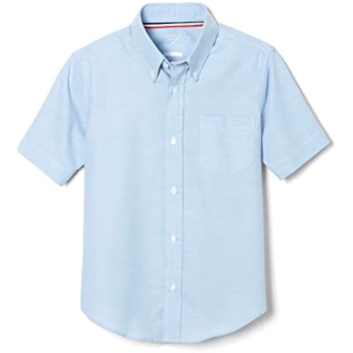 French Toast Boys Short Sleeve Oxford Dress Shirt (Standard & Husky)