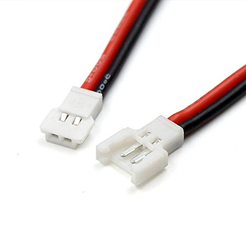 elechawk 10 Pairs 2.0mm Spade 2P Cable 8cm Lead Plug Connector Male and Female for 1S Lipo Battery Charging Drone Syma X5C X5SW SNAPTAIN S5C