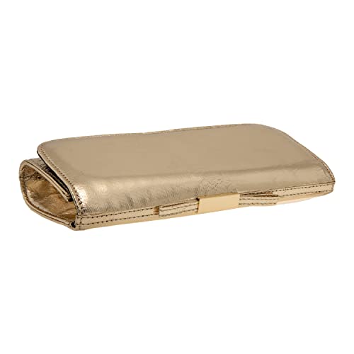 JNB WOMEN'S METALLIC BOW CLUTCH, Gold37 by JNB - Image 5