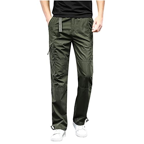 Men's Cargo Pants Casual Lightweight Workwear Trousers Quick Dry Tactical Joggers Straight Athletic Sweatpants