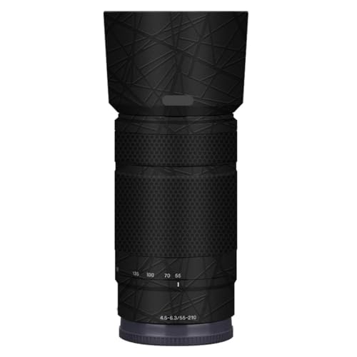 Protection Sony E 55-210 mm autocollant vinyle noir pour objectif photo