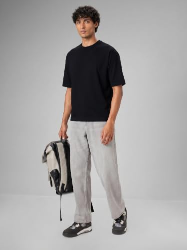 Image of XYXX Solid Boxy Oversized Roundneck Tshirt for Men