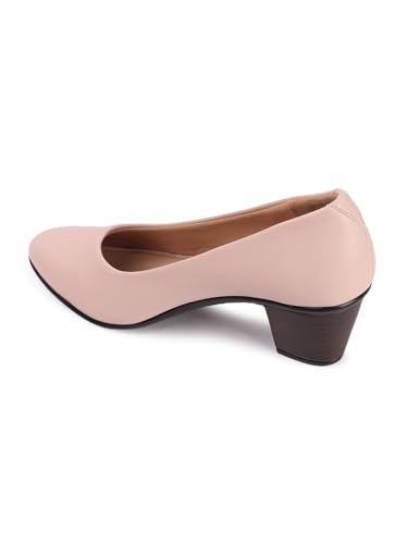 Image of Carlton London Women Comfortable Block Heel Pointed Toe Slip On Fashion Shoes for Daily use, Office use, Casual use