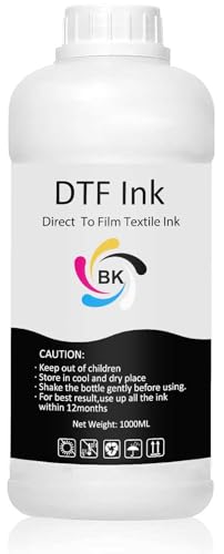 DTF Ink Black 1000ML Refill for Printhead DX5 DX7 5113 XP600 L3200 4720 TX800 L1800 L805 R1390 DTF Printer, for DTF Heat Transfer Film Printing (1 Pack, Black)
