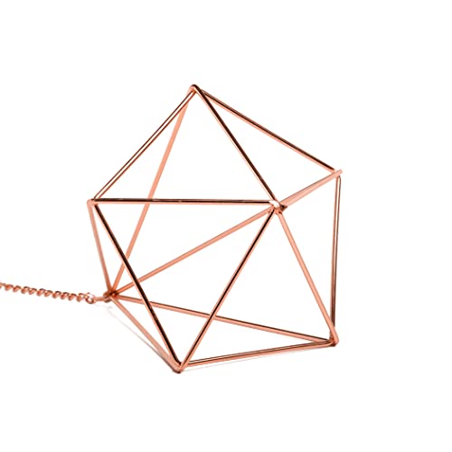 Libproqia Hanging Air Plants Holders Geometric Airplant Hangers Rose Gold Tillandsia Holder Metal Pink Himmeli Metal Airfens Planter For Home Décor 4Pcs #TOP6