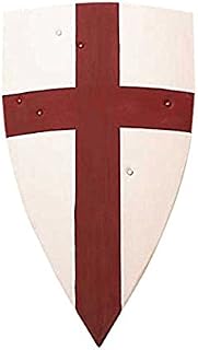 Thor Crusader Medieval Shield Full Size Armor Costume White/Red One Size Rustic Vintage Home Decor Gifts
