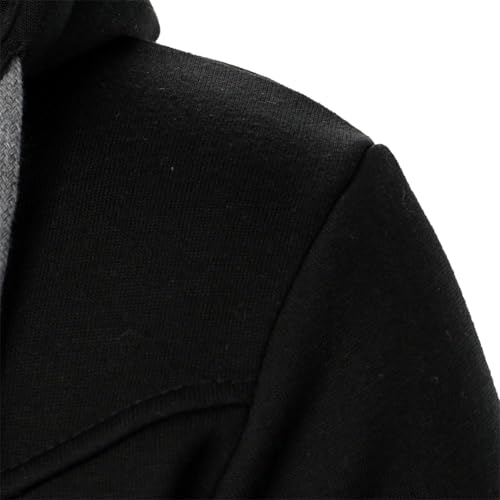Men Autumn/Winter Casual Knit Hooded Cardigan with Zipper Closure4