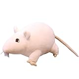 AQCQDQ Kuscheltier Mäuse, Ratten Plüschtier Niedlichen, Mäusen Stofftier, zum Spielen und Kuscheln, Weiches Schmusetier für Mädchen, Jungen, Babys (40 cm,Weiß)