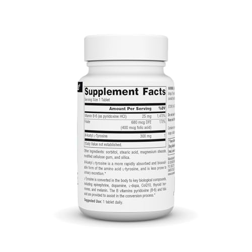 Source Naturals N-Acetyl L-Tyrosine Dietary Supplement - 60 Tablets - Image 3