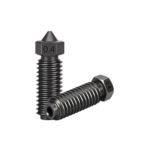 2 Pack Hardened Steel Nozzles, High Temperature Resistance nozzles for Anycubic Kobra 3 Hotend Extruder 3D Printer (0.4m