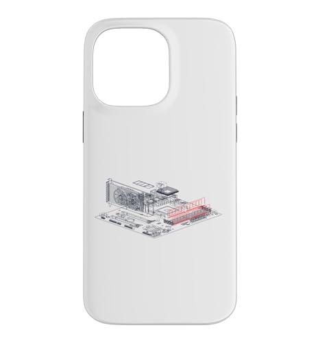 Image of RAM Card Wireframe Computer Motherboard IT Tech Geek Nerd Case for iPhone 14 Pro Max