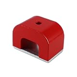 Burnur Red Horseshoe Heavy-Duty Alnico Power Magnets for Education and Doing Velvet Nail (15 lbs Pull)