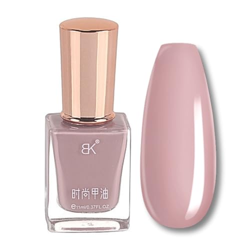 Pink Nail Polish - Breathable Nude Nail Polish - Long Lasting Vegan Quick Dry Nail Varnish - Waterproof Natural Clear Pink Nail Varnish - Chip Resistant No UV Light Needed