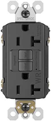 Legrand radiant 20 Amp Tamper Resistant GFCI Duplex Outlet Black 1 Pack