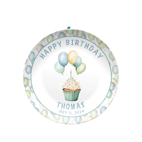 Personalized Birthday Plate - First Party Keepsake - Boys Celebration - Kids Smash Cake Dish - Unique Decorations