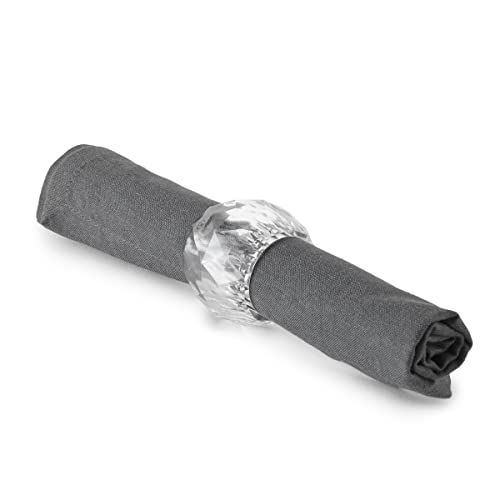 Huang Acrylic Crystalized Napkin Rings Set Of 4 For Dining Table, Parties, Entertaining, Outdoor Patio, Shatterproof And Elegant #TOP1