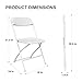 HXBOAUVS 10 Pack White Folding Chairs, Plastic Folding Chair for Outside, Indoor Outdoor Portable Commercial Seat with Steel Frame, Foldable Party Chairs for Wedding Dining School, 350LBS Capacity