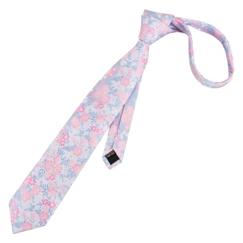 Image of Alizeal Mens 3.15'' Natural Flower Pattern Tie with Floral Pocket Square Set