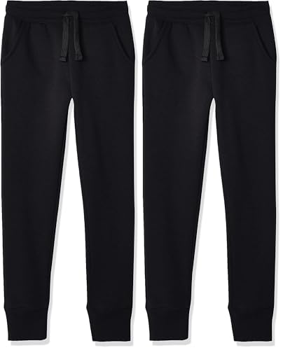 Image of Amazon Essentials Girls and Toddlers' Sweatpants with Elastic Waist and Drawstring, Multipacks