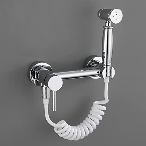 Pulvérisateur bidet WC shattaf à bouton poussoir et jet ajustable
