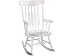 Coaster Traditional White Wood Rocking Chair with Slatted Back