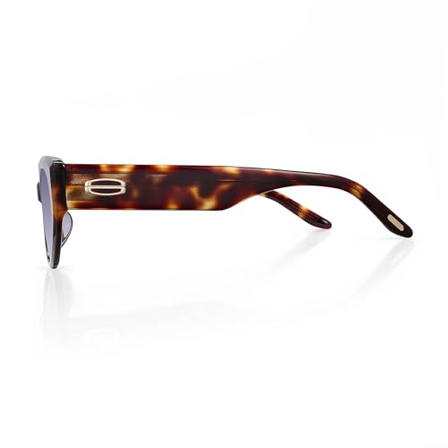 Image of Vintage Narrow Cat-Eye Sunglasses for Women Men Trendy Acetate Shades, Exclusive Eyewear Brand of EssilorLuxottica