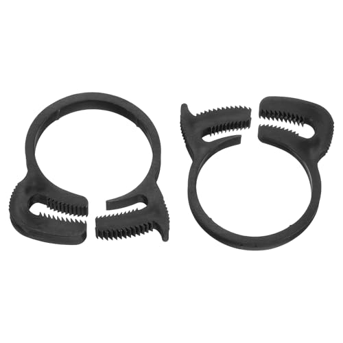 QUARKZMAN 2 Pcs Colliers de Serrage à Double SNAP Grip Réglables en Plastique 31,5-34 mm/1,24-1,34 Pouces de Diamètre Intérieur Réglable Plusieurs Colliers de Serrage à Cliquet, Noir