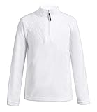 hübsches Schneeflockenmuster ICEPEAK Kinder Mädchen Skipullover Fleeceshirt Thermoshirt Half Zip Lometa Jr 6-51 840 596, Farbe:Weiß, Größe:152, Artikel:-980 White