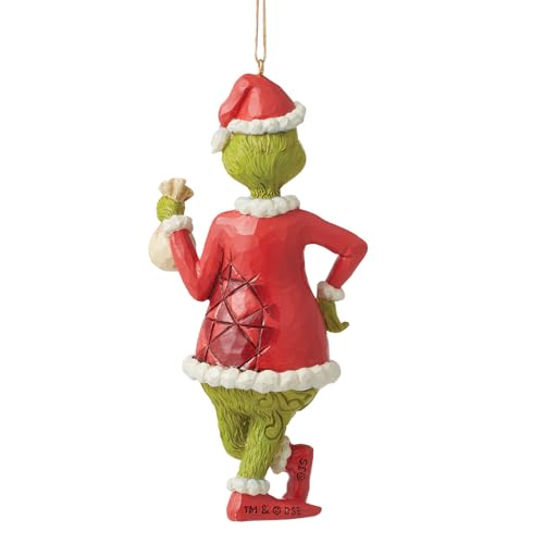 Jim Shore Grinch With Bag Of Coal Ho Hanging Ornament, Multicolor, 5 In H X 1.75 In W X 2.25 In D - Image 2