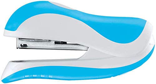 Maped Ergologic Heftgerät für Heftklammern Nr. 10, integrierte Heftklammern und Heftklammern, inkl. 1 Box mit 400 Klammern, Blau