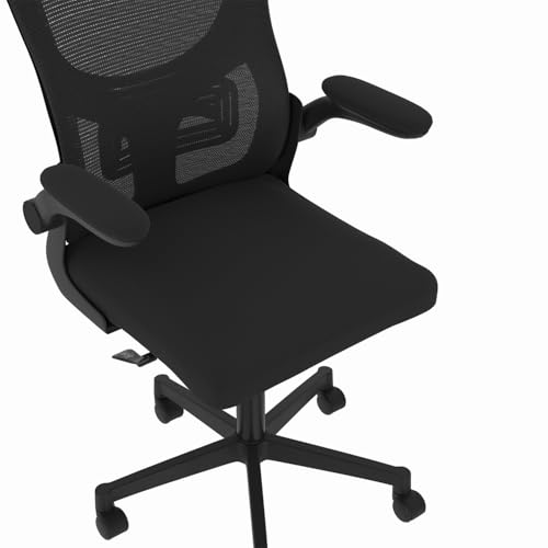 IDMARKET Fauteuil de bureau JAMES ergonomique en toile respirante et appui tête avec roulettes - vue 8