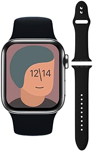 （18:30時点） [AriRi] アップルウォッチ バンド シリコン ラバーバンド スポーツ くすみカラー 38mm 40mm 42mm 44mm 41mm 45mm 49mm アップルウォッチ 8 ultra se 7 6 5 4 3 2 1 全機種 全サイズ対応 (42mm/44mm/45mm/49mm, ブラック)