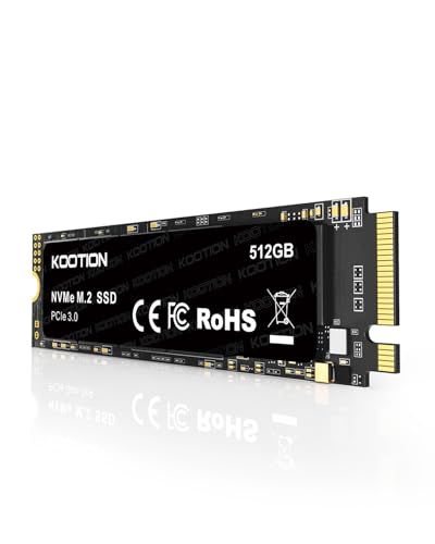 Image of KOOTION 512GB PCIe 3.0 M.2 Internal Solid State Drive PCle 3.0x4 SSD NVMe M.2 2280 Internal SSD Up to 2900MB /s PCIe Gen 3 NVMe SSD Less Heat Large Storage M.2 Internal Solid State Hard Drive for PC