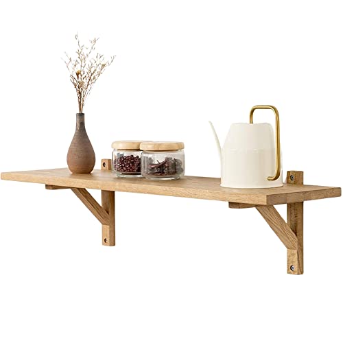 Gieanoo Oak Floating Shelves