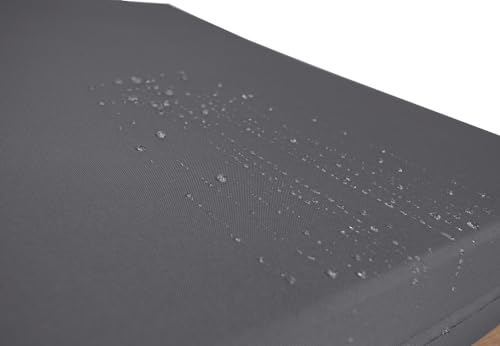 TexDeko® Palettenkissen 120 x 80 x 12cm Wasser-& schmutzabweisend Abnehmbarer Bezug mit Reißverschluss waschbar gepolstertes Sitzkissen für Europalette Palettenpolster (Grau)