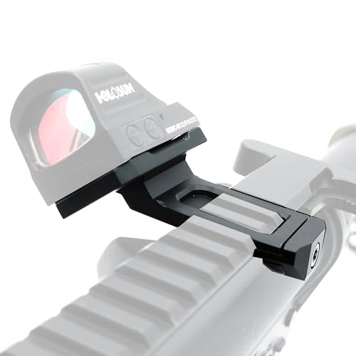 TSA® 45 Degree Offset Red Dot Mount – RMR® Footprint Picatinny Adapter – Fits Trijicon® RMR SRO, Holosun® 407C 507C 508T, Swampfox® Liberty Justice, ADE® RD3, AmeriGlo® Haven – Screws & Tool Included