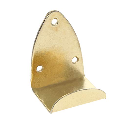 Image of MroMax Picture Photo Frame with Hook Metal Brace Bracket Hanger Gold Tone 38 x 44 x 58mm /1.50 x 1.73 x 2.28-inch (L x W x H) Large 20pcs