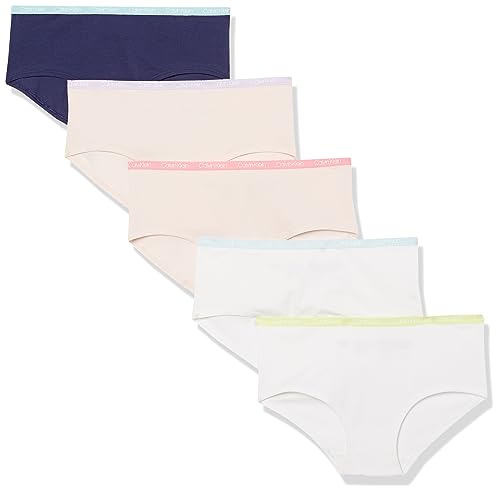Calvin Klein Girls' Cotton Hipster Underwear 5-Pack