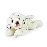  Rappa ECO Peluche Chien Dalmatien 30 cm - Peluche réaliste en Bouteilles Pet Recyclées - Blanc, Noir