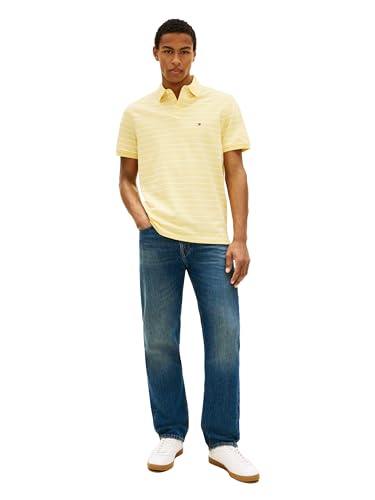 Image of Tommy Hilfiger Men's Short Sleeve Polo Shirts in Classic Fit with Stretch and Organic Pique Cotton