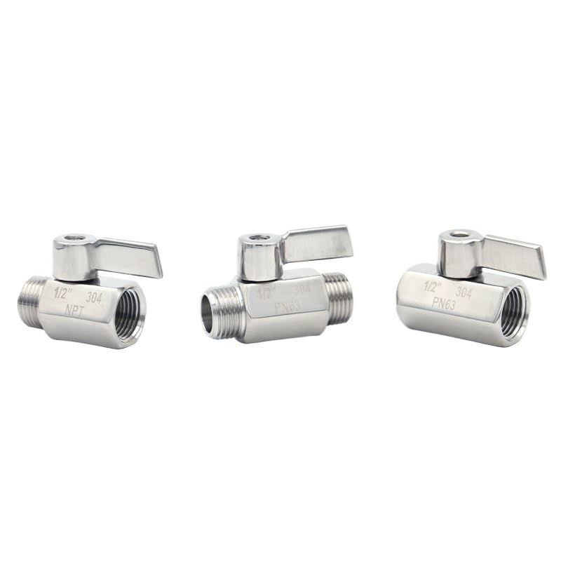 Valvola a sfera in acciaio inossidabile 304 1/8 1/4 3/8 1/2 3/4 NPT filettatura interna filettatura esterna acqua olio valvola a sfera bidirezionale(3/4",BS_MALE X MALE)