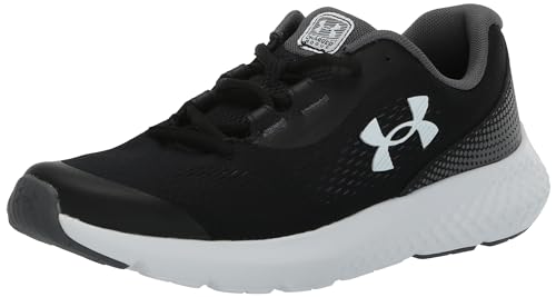 Under Armour Girls' Pre School Scramjet 6 Alternate Lace, (001) Black/Castlerock/White, 10.5K, US