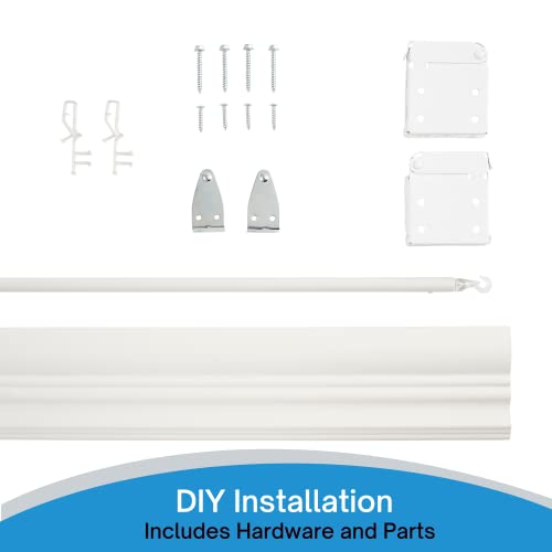 Lotus & Windoware Cordless 2" Faux Wood Blind 34" Wide X 72" Long, Soft White, Smooth (Fcx3472Wh) - 34 X 72,Soft White - 34 X 72,Soft White #TOP6