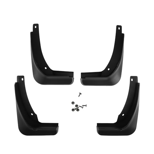 Image of Mud Flap Splash Guard - Car Front & Rear Side Mud Guards - for Skoda Super B 2016-2021 Plastic Black with Mount Accessories - 1 Set, 29x24x12.5cm