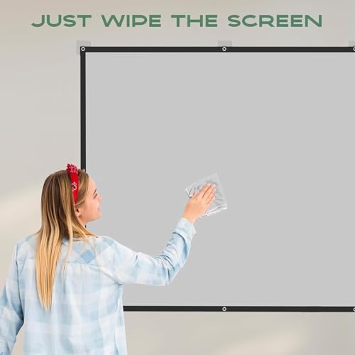 Image of AAJK Alr Outdoor Projectior Screen, 4K Movie Projector Screen 16:9 HD Foldable Anti-Crease Portable Projector, Movies Screen for Home Theater Outdoor Indoor
