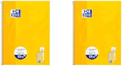 Oxford Collegeblock A4 Liniert, 80 Blatt, Weißer Rand Rechts – 10er Pack, Seidenglattes Papier, Mit Scribzee App Kompatibel