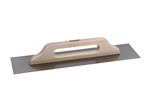 Cofan Llana Extra-Larga para Micro cemento | Medida 500 x 120 x 0.4 mm | Fabricada en Acero Inoxidable | Mango de Madera