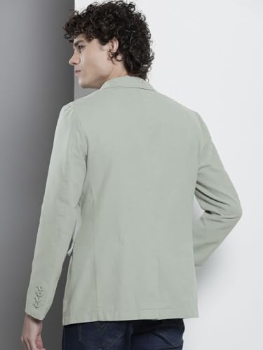 Image of The Indian Garage Co Men Slim Fit Solid Single Breasted Blazers