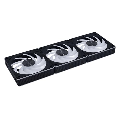 Image of Lian Li UNI Fan CL Flex 120mm Normal Blade (NOT Reverse) ARGB Fan, 3 Pack, Controller Included, Black (12CL1F3B)