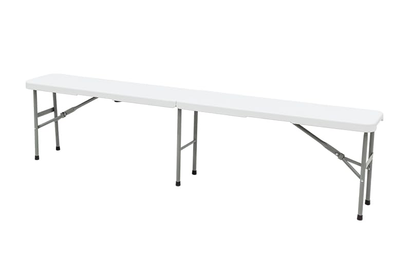 KAMBERG Banc Pliable 180 cm - 180 x 28 x 43,5 cm - Banc Pliant 180 cm | Poignée de Transport